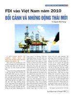 FDI vào việt nam năm 2010 bối cảnh và những động thái mới 