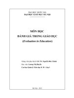 Bằng ví dụ cụ thể, chứng minh đánh giá là một khoa học và còn được dùng như một công cụ hữu hiệu của quản lý.