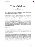 Ví dụ về định giá 