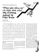 Phá giá tiền tệ và đặc thù của thị trường ngoại tệ việt nam 