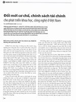Đổi mới cơ chế, chính sách tài chính cho phát triển khoa học, công nghệ ở việt nam 