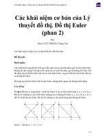 Các khái niệm cơ bản của lý thuyết đồ thị  đồ thị euler (phan 2) 