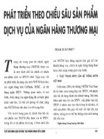 Phát triển theo chiều sâu sản phẩm dịch vụ của ngân hàng thương mại 