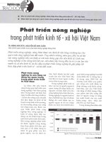 Phát triển nông nghiệp trong phát triển kinh tế   xã hội việt nam 
