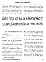 Giải pháp tín dụng ngân hàng góp phần nâng cao năng lực cạnh tranh của doanh nghiệp vừa và nhỏ trên địa bàn hà nội 