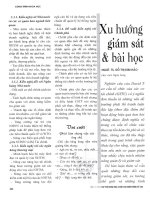 Xu hướng tổ chức hệ thống giám sát tài chính trên thế giới  bài học đối với việt nam 