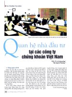 Quan hệ nhà đầu tư tại các công ty chứng khoán việt nam 