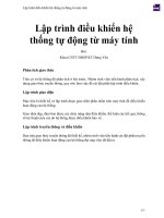 Lập trình điều khiển hệ thống tự động từ máy tính 
