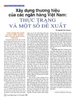 Xây dựng thương hiệu của các ngân hàng việt nam thực trạng và một số đề xuất 