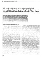 Giải pháp tăng cường khả năng huy động vốn trên thị trường chứng khoán việt nam 