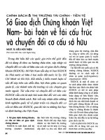 Sở giao dịch chứng khoán việt nam   bài toán về tái cấu trúc và chuyển đổi cơ cấu sở hữu 