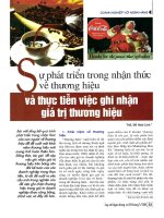 Sự phát triển trong nhận thức về thương hiệu và thực tiễn việc ghi nhận giá trị thương hiệu 