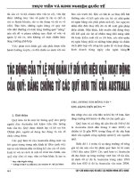 Tác đông của tỷ lệ phí quản lý đối với hiệu quả hoạt động của quỹ bằng chứng từ các quỹ hưu trí của australia 