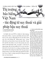 Thị trường bảo hiểm việt nam   tác động từ suy thoái và giải pháp hậu suy thoái 