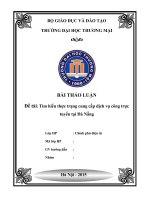 Tìm hiểu thực trạng cụng cấp dịch vụ công trực tuyến tại Đà Nẵng