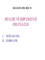 Bài giảng bài sơ lược về hợp chất có oxi của clo hóa học 10 (7) 