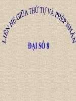 Bài giảng bài liên hệ giữa thứ tự và phép nhân đại số 8 