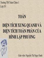 Bài giảng bài diện tích xung quanh và diện tích toàn phần của hình lập phương toán 5 (3) 