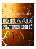 Bài giảng bài hóa học và các vấn đề phát triển kinh tế hóa học 12 (10) 