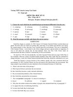 Đề kiểm tra học kỳ II môn Tiếng Anh lớp 12 trường THPT chuyên Lương Văn Chánh có đáp án