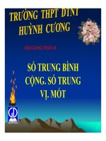 Bài giảng bài số trung bình cộng  số trung vị  mốt đại số 10 