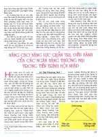 Nâng cao năng lực quản trị, điều hành của các ngân hàng thương mại trong tiến trình hội nhập 