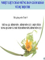 Bài giảng bài hình nón   hình nón cụt   diện tích xung quanh và thể tích của hình nón, hình nón cụt hình học 9 (5) 