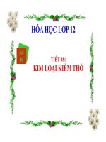 Bài giảng bài kim loại kiềm thổ và hợp chất quan trọng của kim loại kiềm thổ hóa học 12 