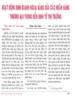 Hoạt động kinh doanh ngoại bảng của các ngân hàng thương mại trong nền kinh tế thị trường 