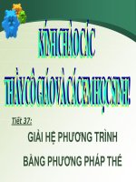 Bài giảng bài giải hệ phương trình bằng phương pháp thế đại số 9 (3) 