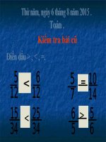 Ôn tập so sánh hai phân số môn toán lớp 5