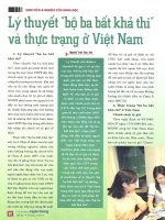 Lý thuyết bộ ba bất khả thi và thực trạng ở việt nam 