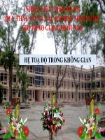 Bài giảng bài hệ trục tọa độ trong không gian hình học 12 (2) 