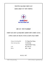 THIẾT KẾ CHẾ TẠO BỘ ĐIỀU KHIỂN ĐÈN CHIẾU SÁNG CÔNG CỘNG SỬ DỤNG NĂNG LƯỢNG MẶT TRỜI