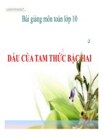 Bài giảng bài dấu của tam thức bậc hai đại số 10 (5) 