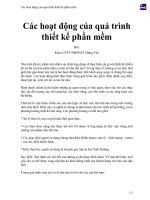 Các hoạt động của quá trình thiết kế phần mềm 