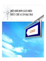 Bài giảng bài biến đổi đơn giản biểu thức chứa căn bậc hai đại số 9 (2) 
