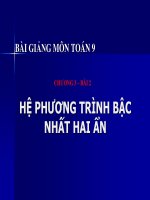 Bài giảng bài hệ phương trình bậc nhất hai ẩn đại số 9 (5) 