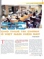 Thực trạng, tiềm năng và giải pháp cho thuê tài chính ở việt nam hiện nay 