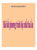 Bài giảng bài bất phương trình bậc nhất hai ẩn đại số 10 (2) 