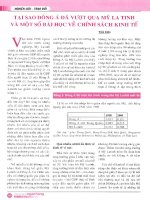 Tại sao đông á đã vượt qua mỹ la tinh và một số bài học về chính sách kinh tế 