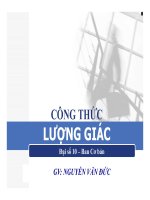 Bài giảng bài công thức lượng giác đại số 10 (3) 