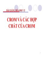 Bài giảng bài crom và hợp chất của crom hóa học 12 (2) 