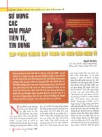 Sử dụng các giải pháp tiền tệ , tín dụng góp phần chống suy thoái và kích cầu kinh tế 