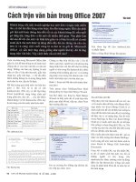 Cách trộn văn bản trong office 2007 