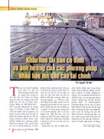 Khấu hao tài sản cố định và ảnh hưởng của các phương pháp khấu hao lên báo cáo tài chính 