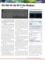 Các tiện ích của wi fi cho windows 