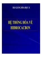 Bài giảng bài hệ thống hóa hiđrocacbon hóa học 11 (3) 
