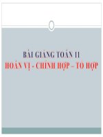 Bài giảng bài hoán vị chỉnh hợp tổ hợp đại số 11 (12) 