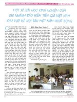 Một số bài học kinh nghiệm của chi nhánh bảo hiểm tiền gửi việt nam khu vực hà nội sau một năm hoạt động 